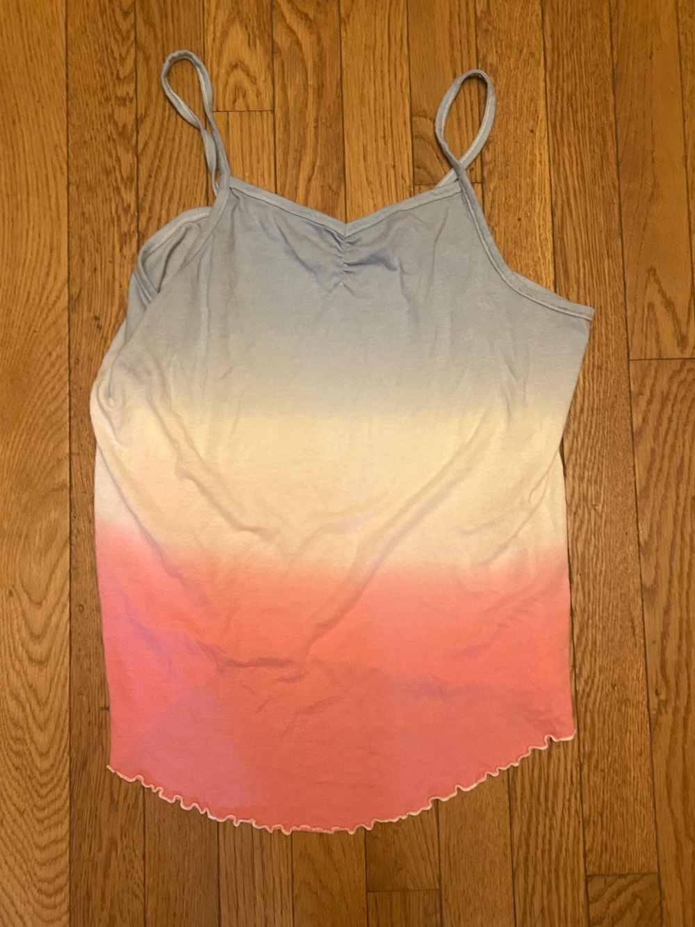 Girls SO Red White Blue Ombre 4th Of July Loose Flowy Cami Top Size 18 Plus